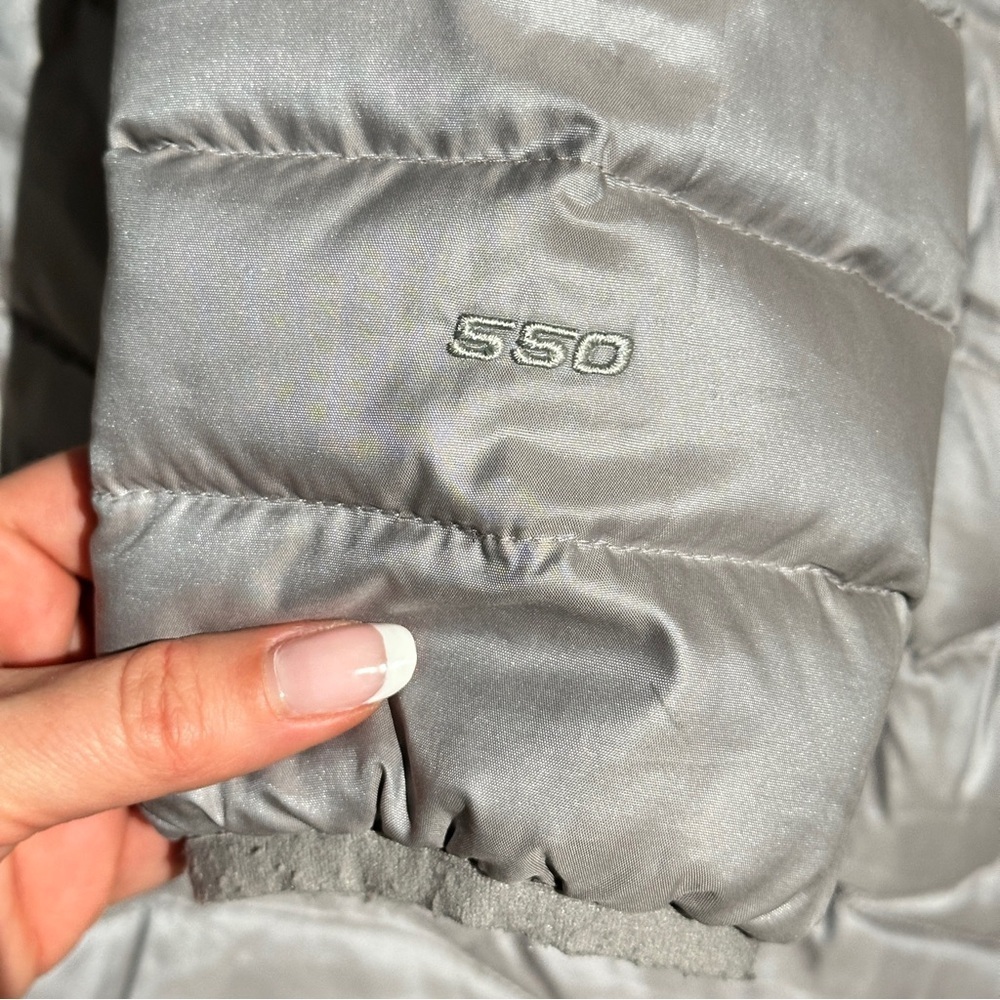 The North Face Puffer Jacket 550 Fill Chevron Down Grey S - Picture 13 of 13